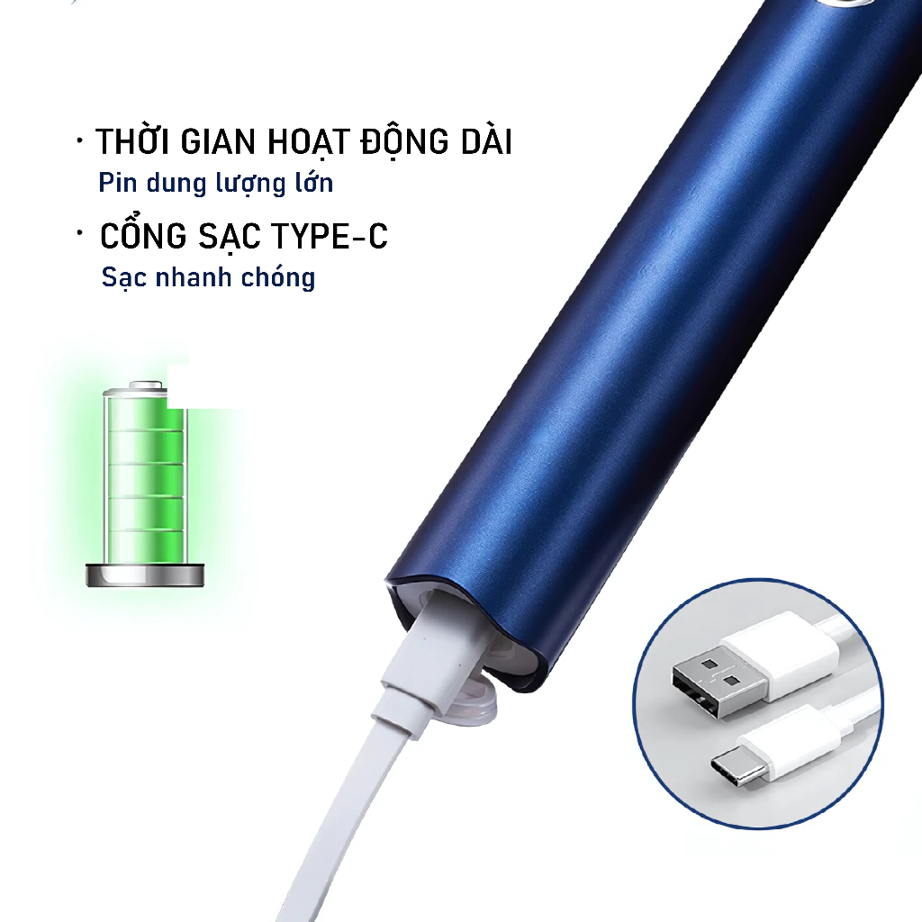 Bàn chải điện ET-04-blue/green - Ảnh 5