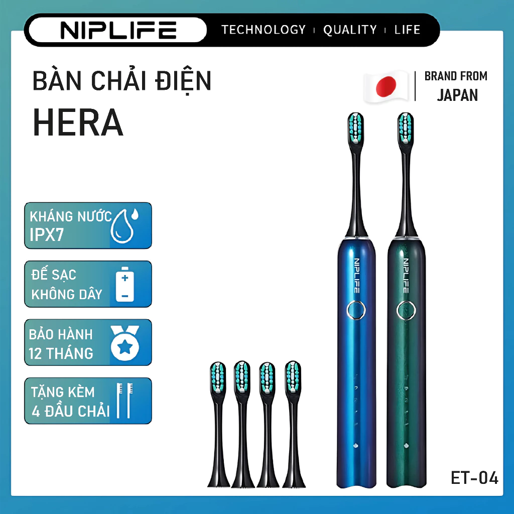 Bàn chải điện ET-04-blue/green - Ảnh 7